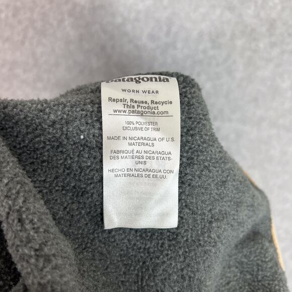Patagonia Grey Lightweight Synchilla Snap T Fleece Pullover Size Small - Picture 11 of 11